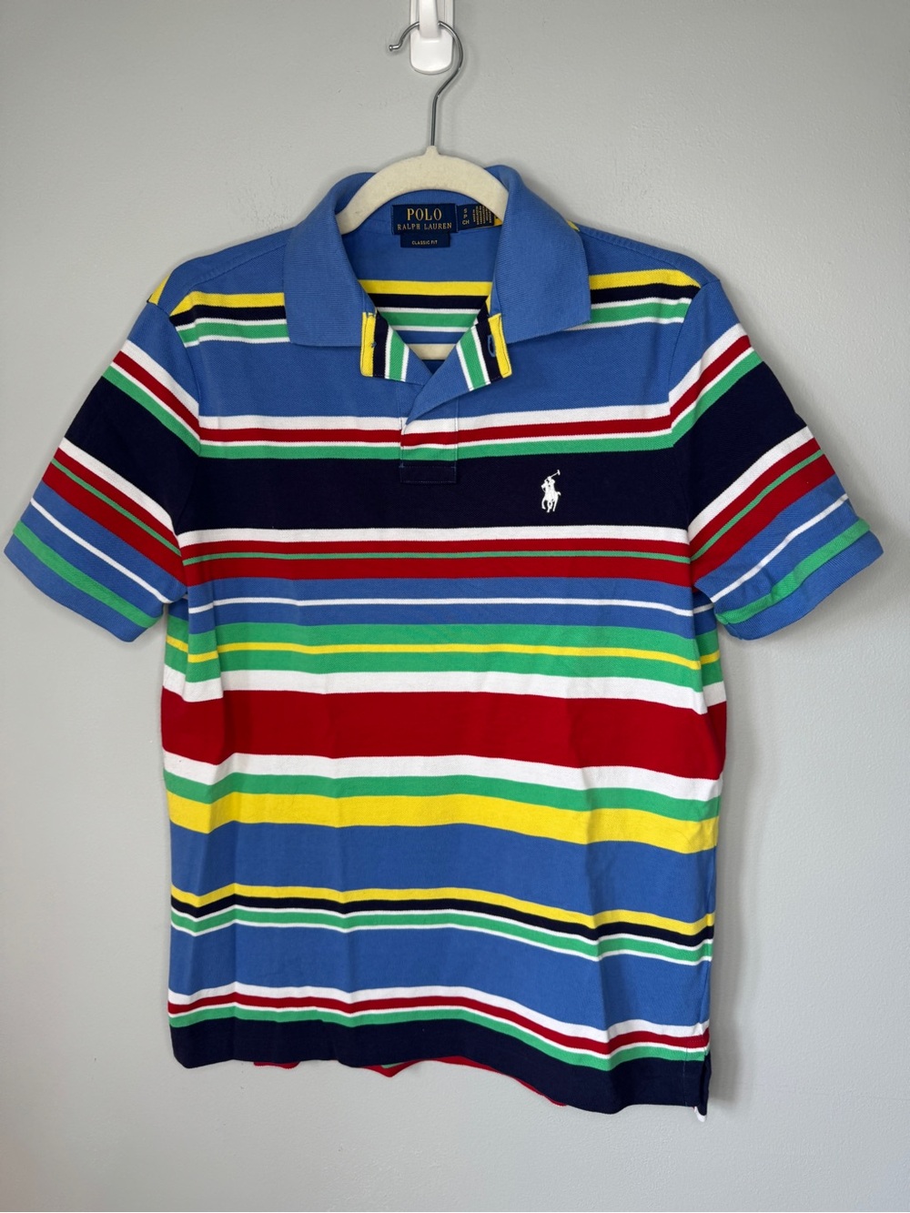 Polo by Ralph Lauren Bold Multicolor Striped Polo — Blue Base